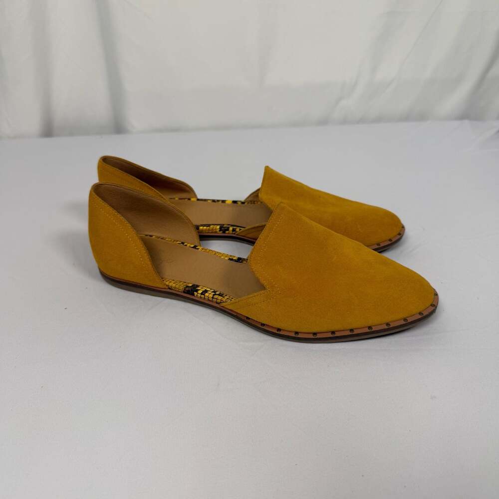 Crown Vintage Vaylyn Mustard Yellow Suede D'Orsay Flats Size 9M